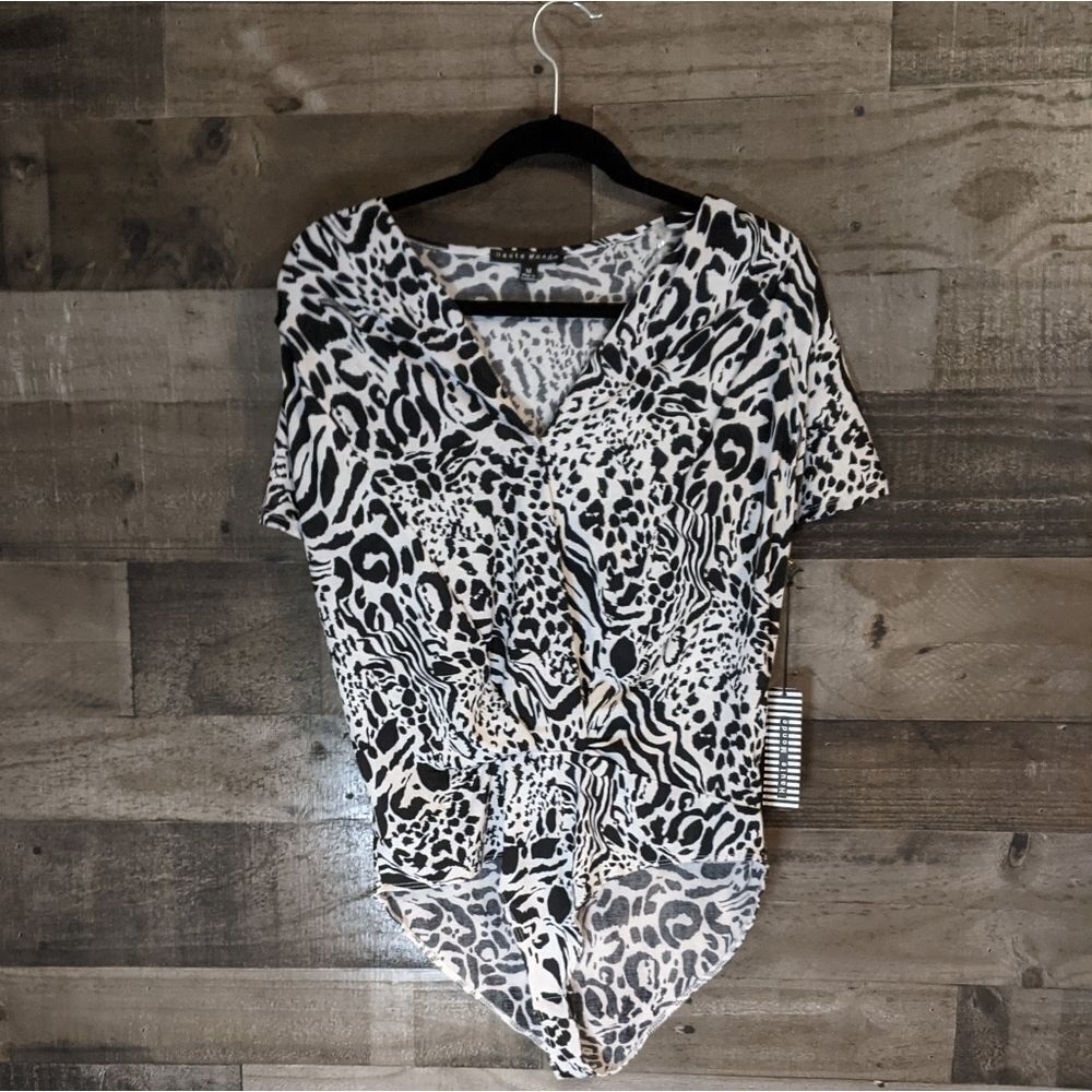 Haute Monde Black and White Bodysuit M